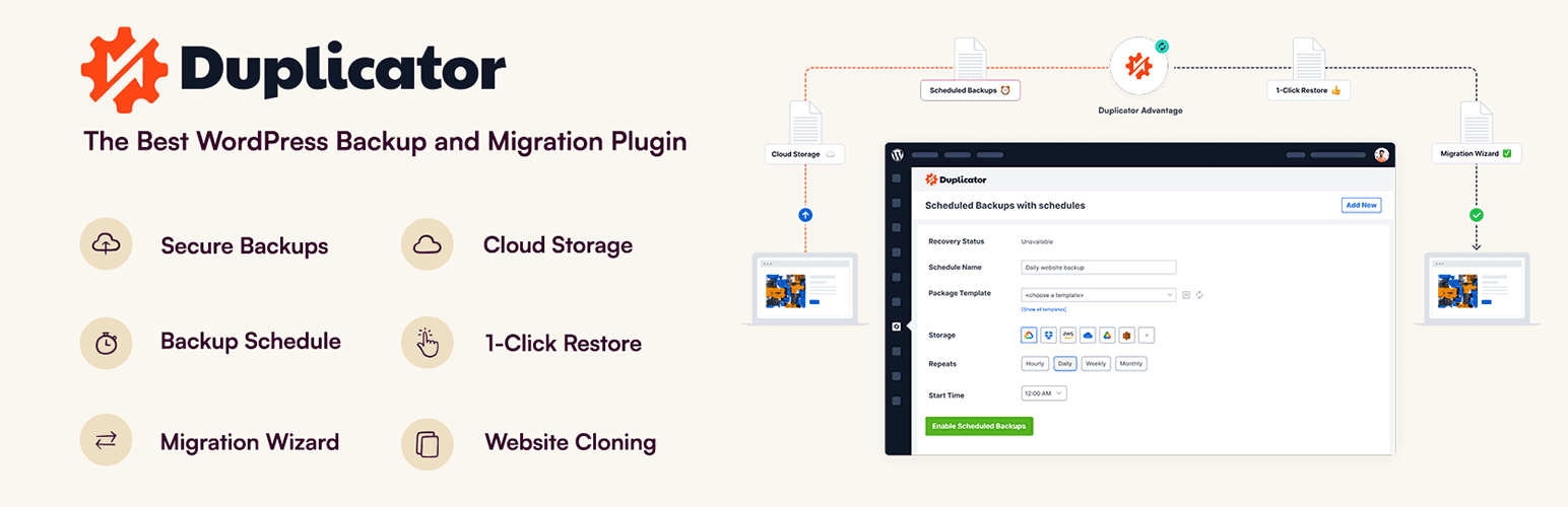 Duplicator on the WordPress.org plugin directory